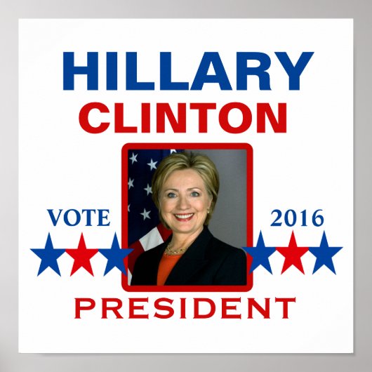 Hillary Clinton für Präsident 2016 Poster (Vorne)