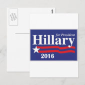 Hillary Clinton für Präsident 2016 Postkarte (Vorne/Hinten)