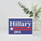 Hillary Clinton für Präsident 2016 Postkarte (Stehend Vorderseite)