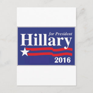 Hillary Clinton für Präsident 2016 Postkarte