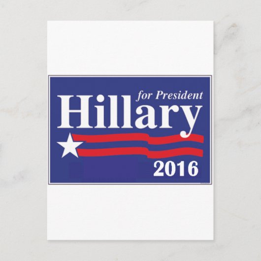 Hillary Clinton für Präsident 2016 Postkarte (Vorderseite)