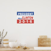 Hillary Clinton für Präsident Poster (Küche)