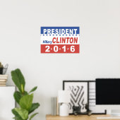 Hillary Clinton für Präsident Poster (Heimbüro)