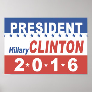 Hillary Clinton für Präsident Poster