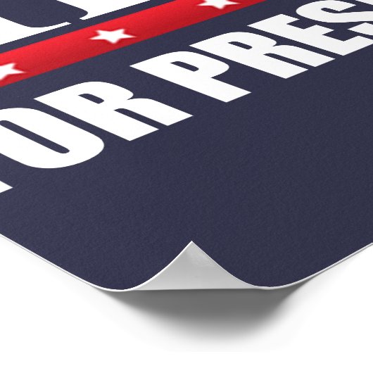 Hillary Clinton für Präsident Poster (Ecke)