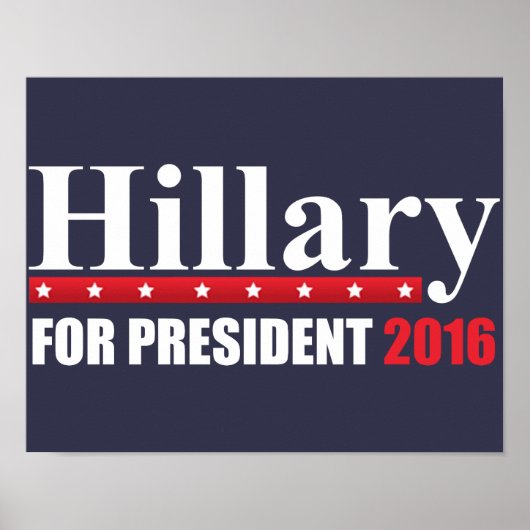 Hillary Clinton für Präsident Poster (Vorne)