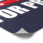 Hillary Clinton für Präsident Poster (Ecke)