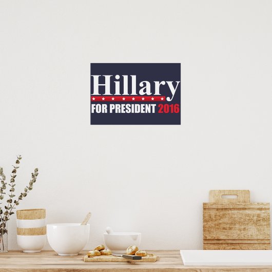 Hillary Clinton für Präsident Poster (Küche)