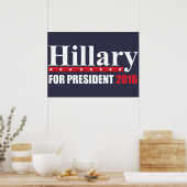 Hillary Clinton für Präsident Poster (Küche)