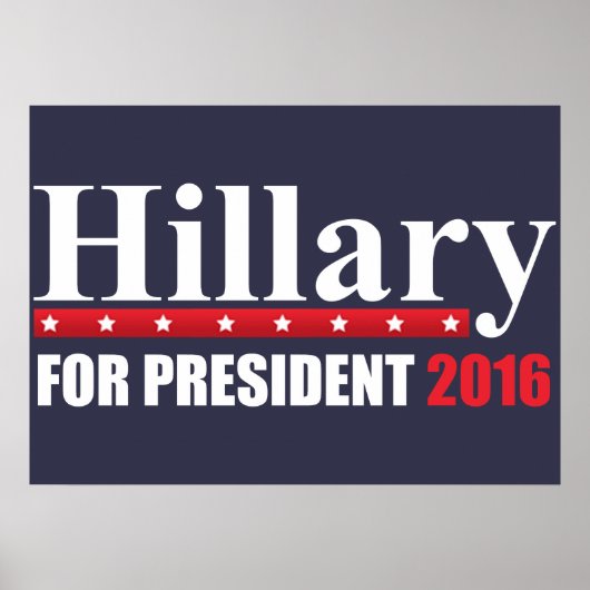 Hillary Clinton für Präsident Poster (Vorne)