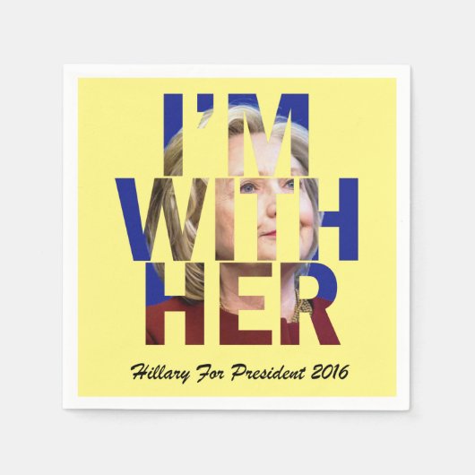Hillary Clinton für Präsident Serviette (Vorderseite)