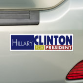 Hillary Clinton für Präsident V1 Autoaufkleber (Auf Auto)