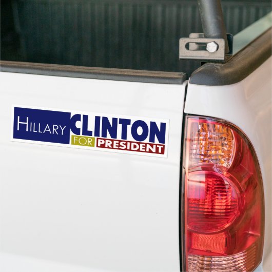 Hillary Clinton für Präsident V1 Autoaufkleber (Auf Lkw)