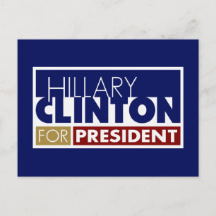 Hillary Clinton für Präsident V1 Postkarte