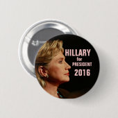Hillary Clinton für Präsidenten 2016 Button (Vorne & Hinten)