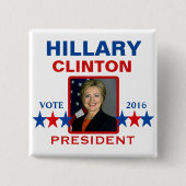 Hillary Clinton für Präsidenten 2016 Button (Vorderseite)