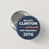 Hillary Clinton für Präsidenten 2016 Button (Vorne & Hinten)