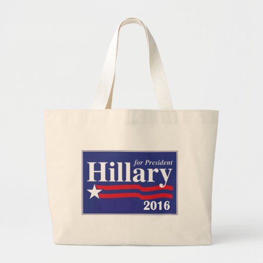 Hillary Clinton für Präsidenten 2016 Jumbo Stoffbeutel (Vorne)