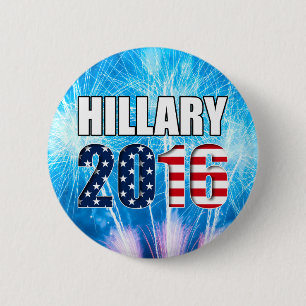 Hillary Clinton für Präsidenten 2016 Knopf Button