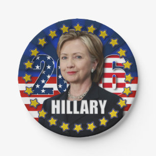 Hillary Clinton für Präsidenten 2016 PapierTelle Pappteller