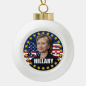 Hillary Clinton für Präsidenten 2016 Verzierung Keramik Kugel-Ornament (Vorderseite)