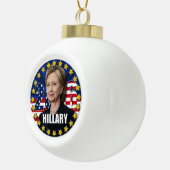 Hillary Clinton für Präsidenten 2016 Verzierung Keramik Kugel-Ornament (Rechts)