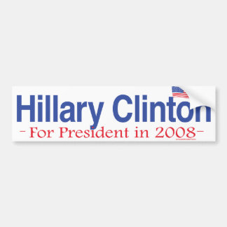 Hillary Clinton für Präsidenten Autoaufkleber 2008