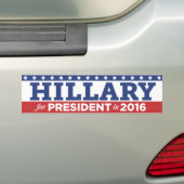 Hillary Clinton für Präsidenten Autoaufkleber 2016 (Auf Auto)