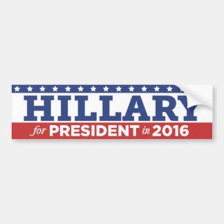Hillary Clinton für Präsidenten Autoaufkleber 2016