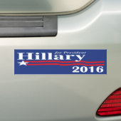 Hillary Clinton für Präsidenten Autoaufkleber 2016 (Auf Auto)