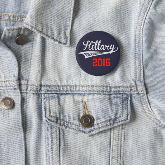 Hillary Clinton für Präsidenten Button (Beispiel)