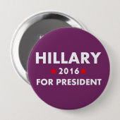 Hillary Clinton für Präsidenten Button (Vorne & Hinten)