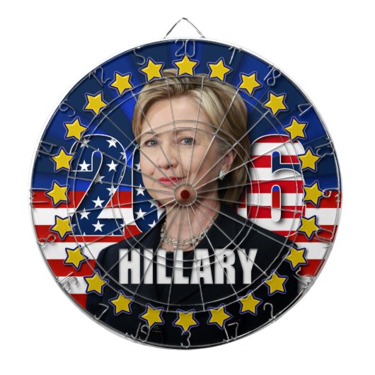 Hillary Clinton für Präsidenten Dartboard 2016 Dartscheibe (vorne)