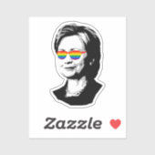 Hillary Clinton Gay Pride Aufkleber (Blatt)
