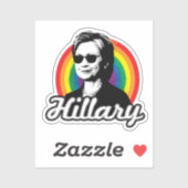 Hillary Clinton Gay Pride Sticker (Blatt)