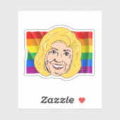 Hillary Clinton Gay Pride Sticker (Blatt)
