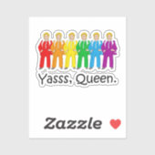 Hillary Clinton Gay Pride Sticker (Blatt)