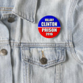 "HILLARY CLINTON-GEFÄNGNIS 2016" 2,25 Zoll Button (Beispiel)