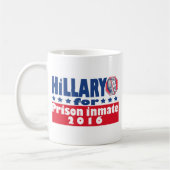 Hillary Clinton-Gefängnis-Insasse 2016 Kaffeetasse (Links)