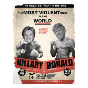 Hillary Clinton gegen Donald Trump 2016 Flyer