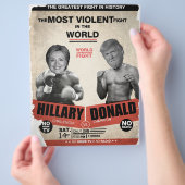Hillary Clinton gegen Donald Trump 2016 Flyer (Hand)