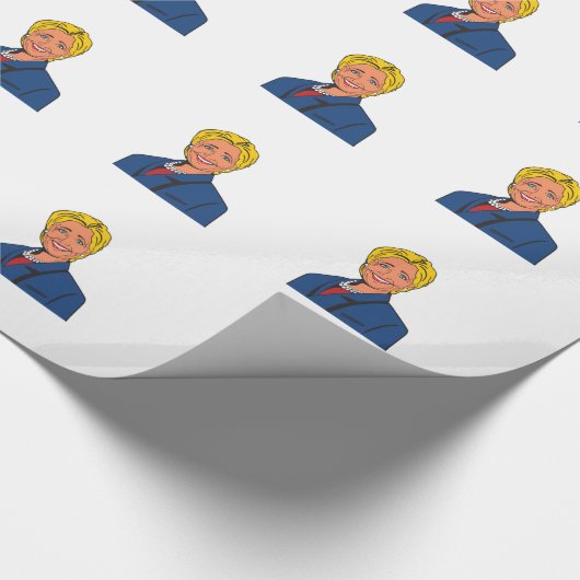 Hillary Clinton-Geschenk-Packpapier Geschenkpapier (Ecke)
