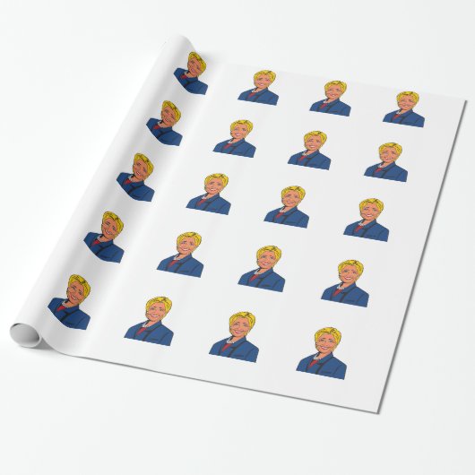 Hillary Clinton-Geschenk-Packpapier Geschenkpapier (Ungerollt)