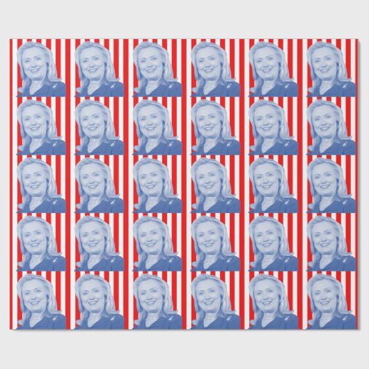 Hillary Clinton Geschenkpapier (Flach)