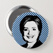 Hillary Clinton-Gesprächs-Blase Button (Vorne & Hinten)