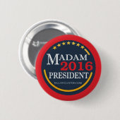Hillary Clinton, gnädige Frau Präsident Button (Vorne & Hinten)