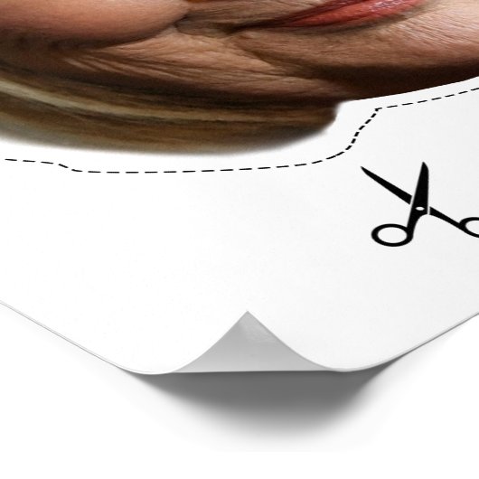 HILLARY CLINTON Halloween Mask Poster (Ecke)