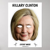 HILLARY CLINTON Halloween Mask Poster (Vorne)