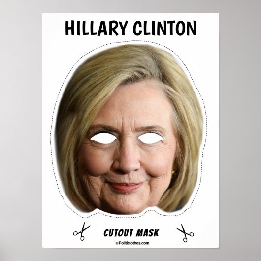 HILLARY CLINTON Halloween Mask Poster (Vorne)