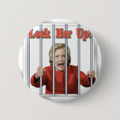 Hillary Clinton hinter Gittern Button (Vorderseite)